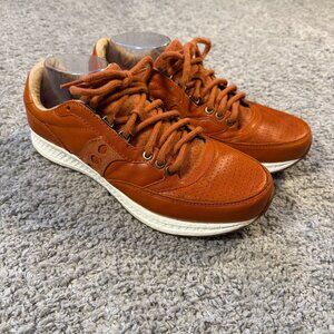 Saucony Freedom Runner Brown Leather Sneaker Mens Size 10 Athletic